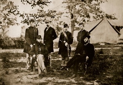 Gruppo di Ufficiali Federali Sconosciuti, 1861-65 da Mathew B. Brady